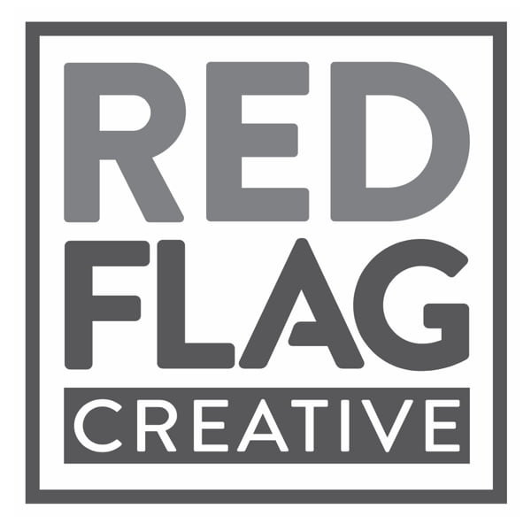 RED FLAG CREATIVE Logo Greyscale